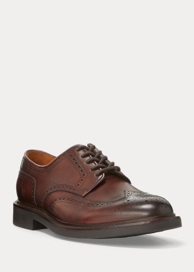 Tenis Polo Ralph Lauren Hombre Marrom - Asher Leather Wingtip - IEAHU3195